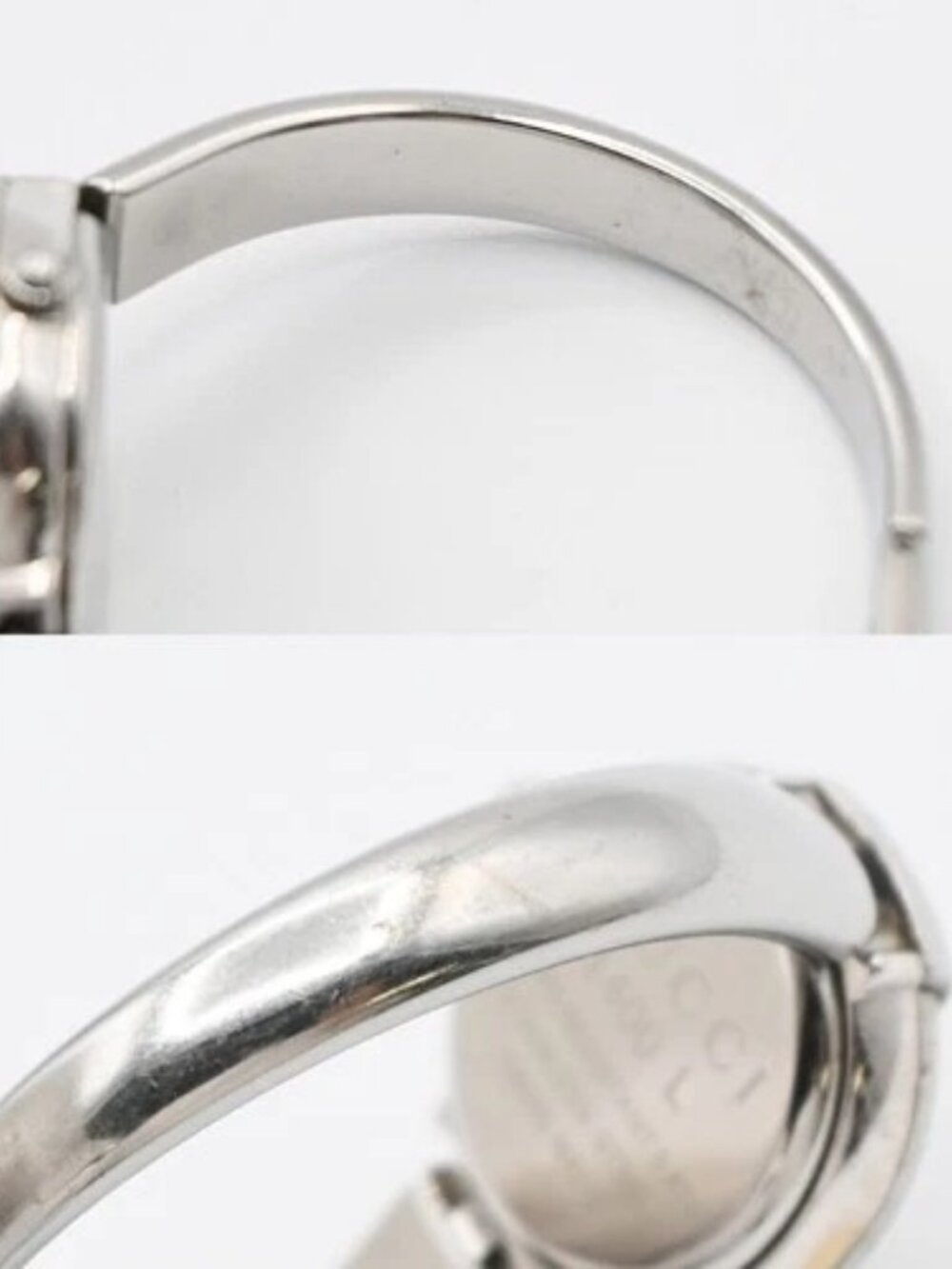 GUCCI 1400L Watch Quartz Bangle Bracelet 25 mm Stainless Steel Silver 02LC586 - Picture 14 of 16